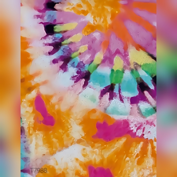 Colorful tie dye button front shirt dress, XL, new - Picture 3 of 3